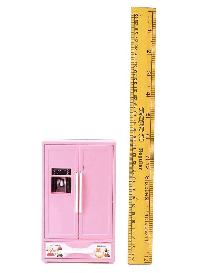 Shivaaro Plastic Premium Fridge Toy for Kids, Lovely 2 Drawer Refrigerator Kitchen Toy (Pink) - Image 5